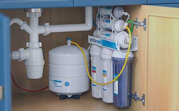 Professional water softener installation for improved water quality.