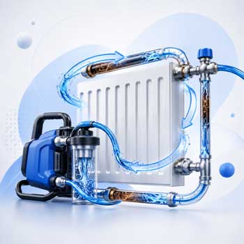 Professional power flushing services in London
